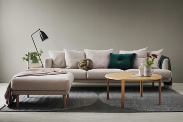 Sjövik Fußhocker - Bern Beige 0341-Eiche weiß geölt - 1898