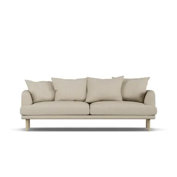 Sjövik Sofa - Bern Beige 0341-Eiche weiß geölt, 3-sitzig - 1898