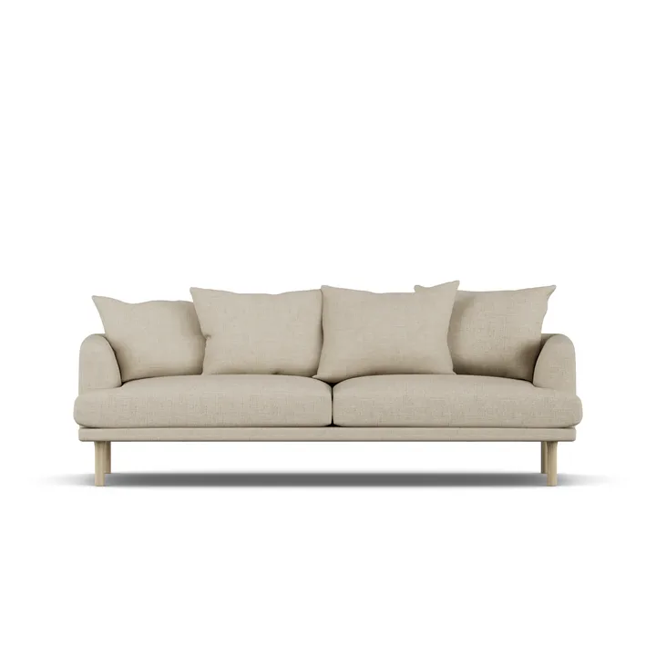 Sjövik Sofa - Bern Beige 0341-Eiche weiß geölt, 3-sitzig - 1898