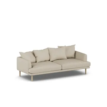 Sjövik Sofa - Bern Beige 0341-Eiche weiß geölt, 3-sitzig - 1898