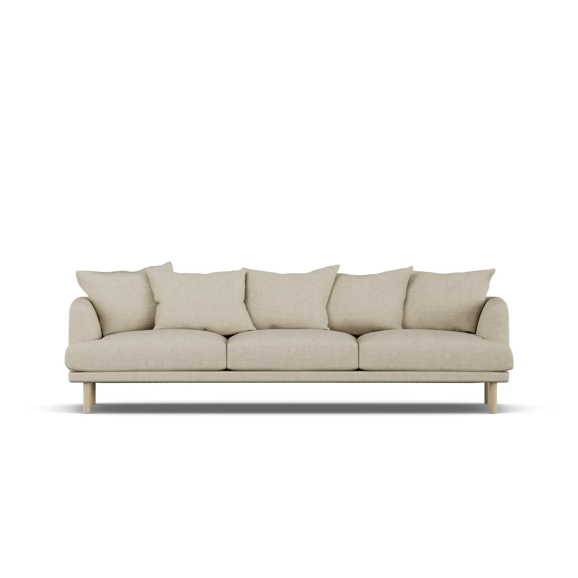 Sjövik Sofa, Bern Beige 0341-Eiche weiß geölt, 3,5-sitzig 1898