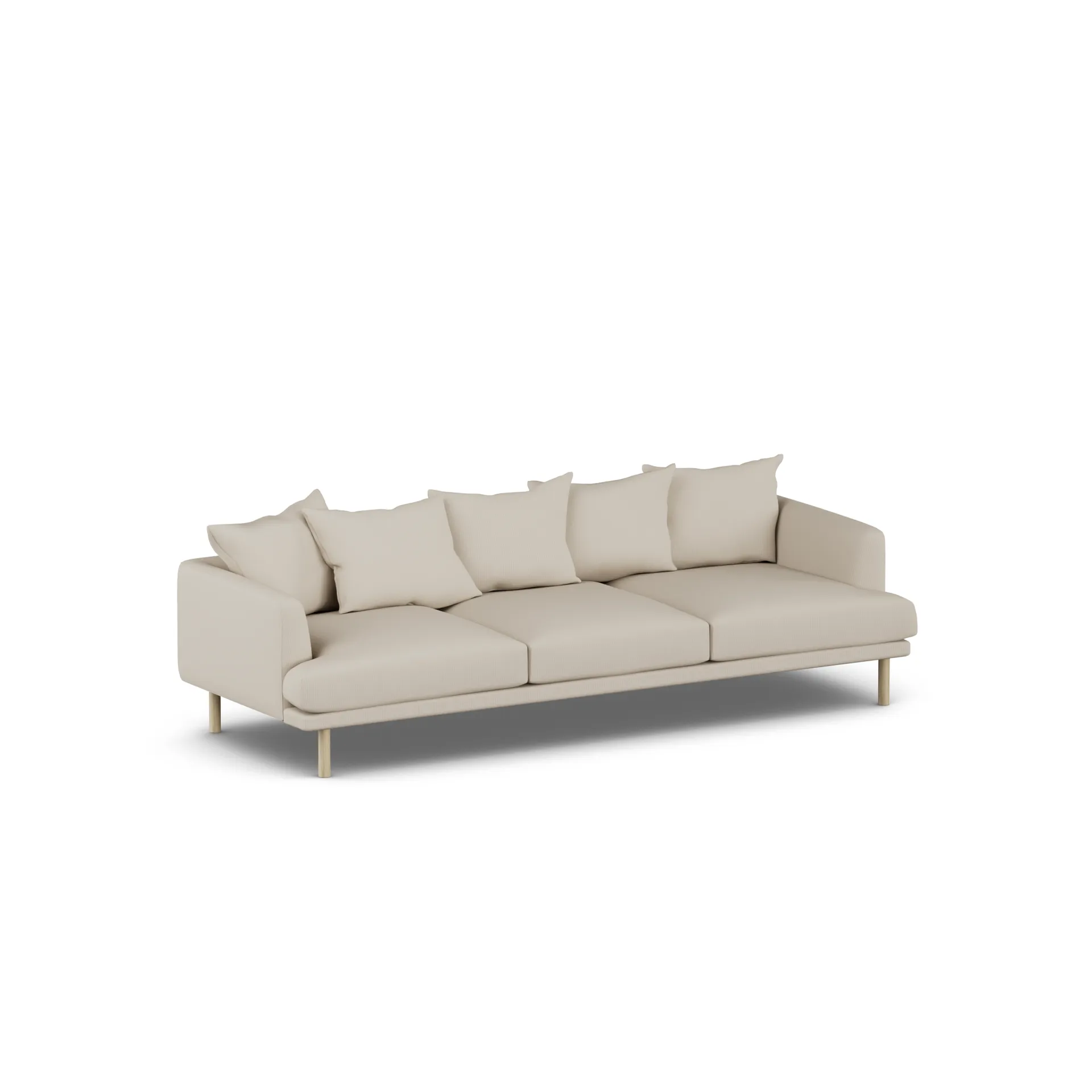 Sjövik Sofa, Jump Beige 1956-Eiche weiß geölt, 3,5-sitzig 1898