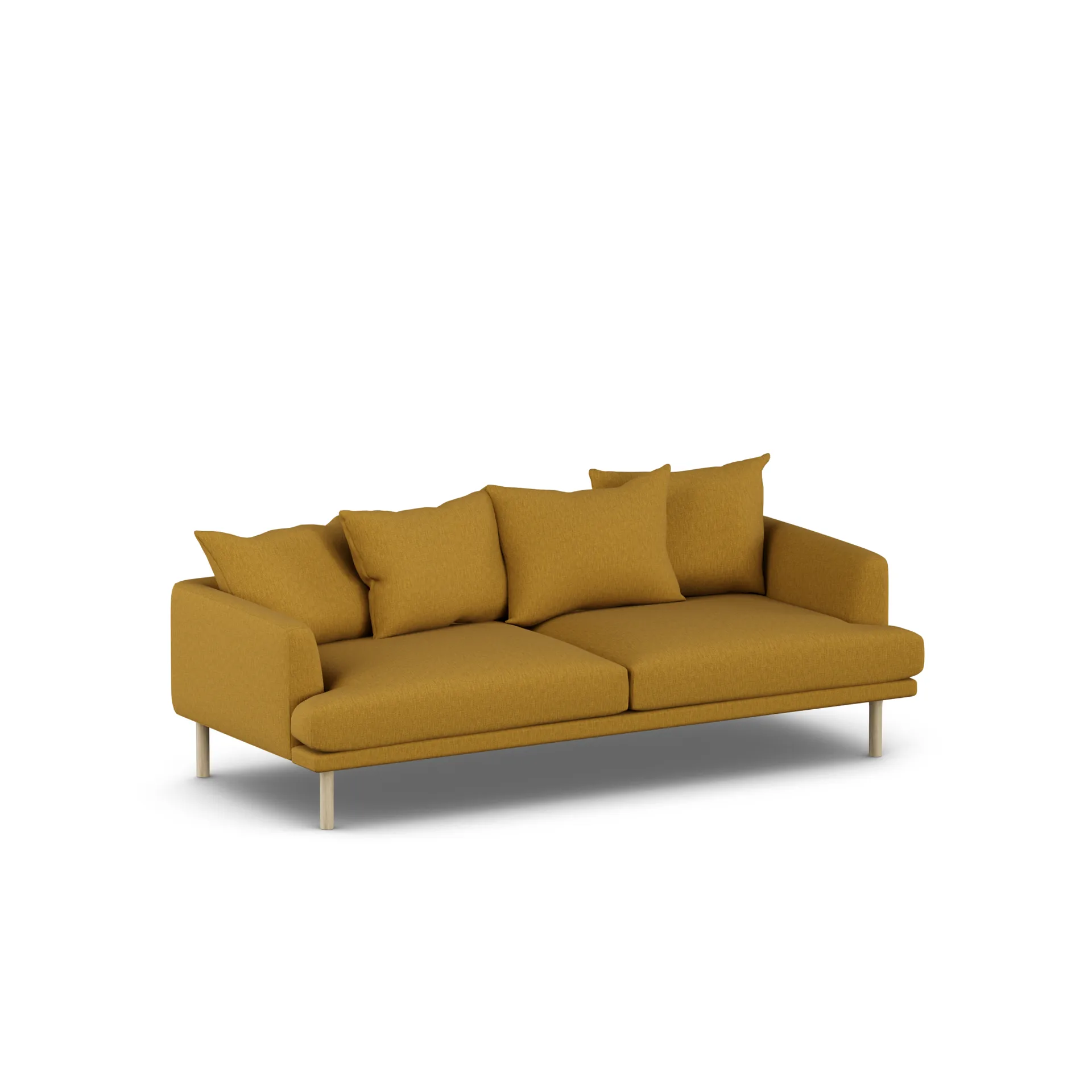 Sjövik Sofa, Luiza Mustard 3972-Eiche weiß geölt, 3-sitzig 1898