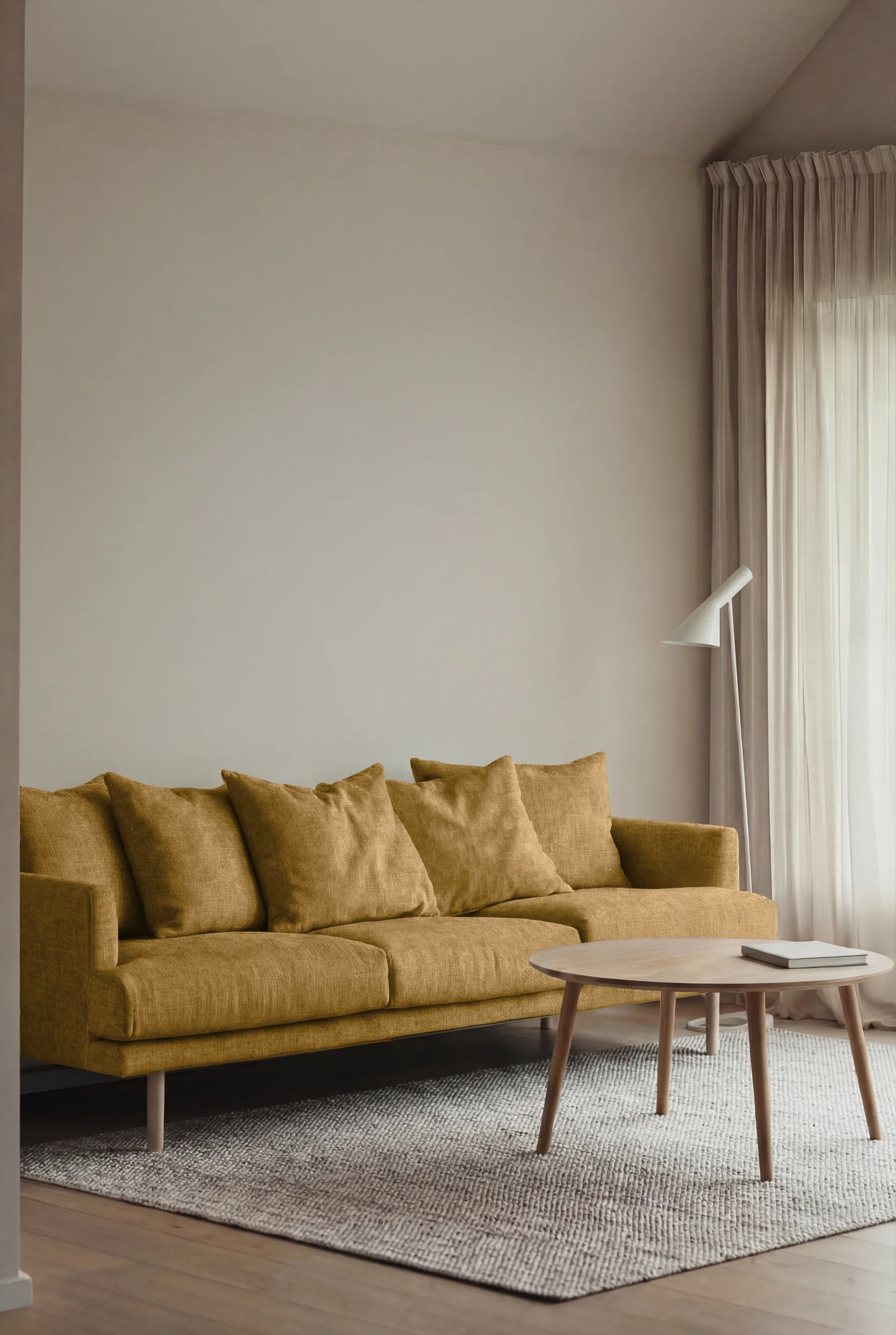 Sjövik Sofa, Luiza Mustard 3972-Eiche weiß geölt, 3,5-sitzig 1898