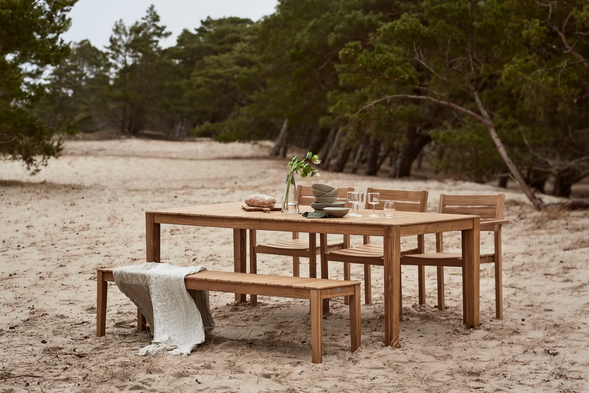 Sköndal Bank 199x40x45 cm, Teak 1898