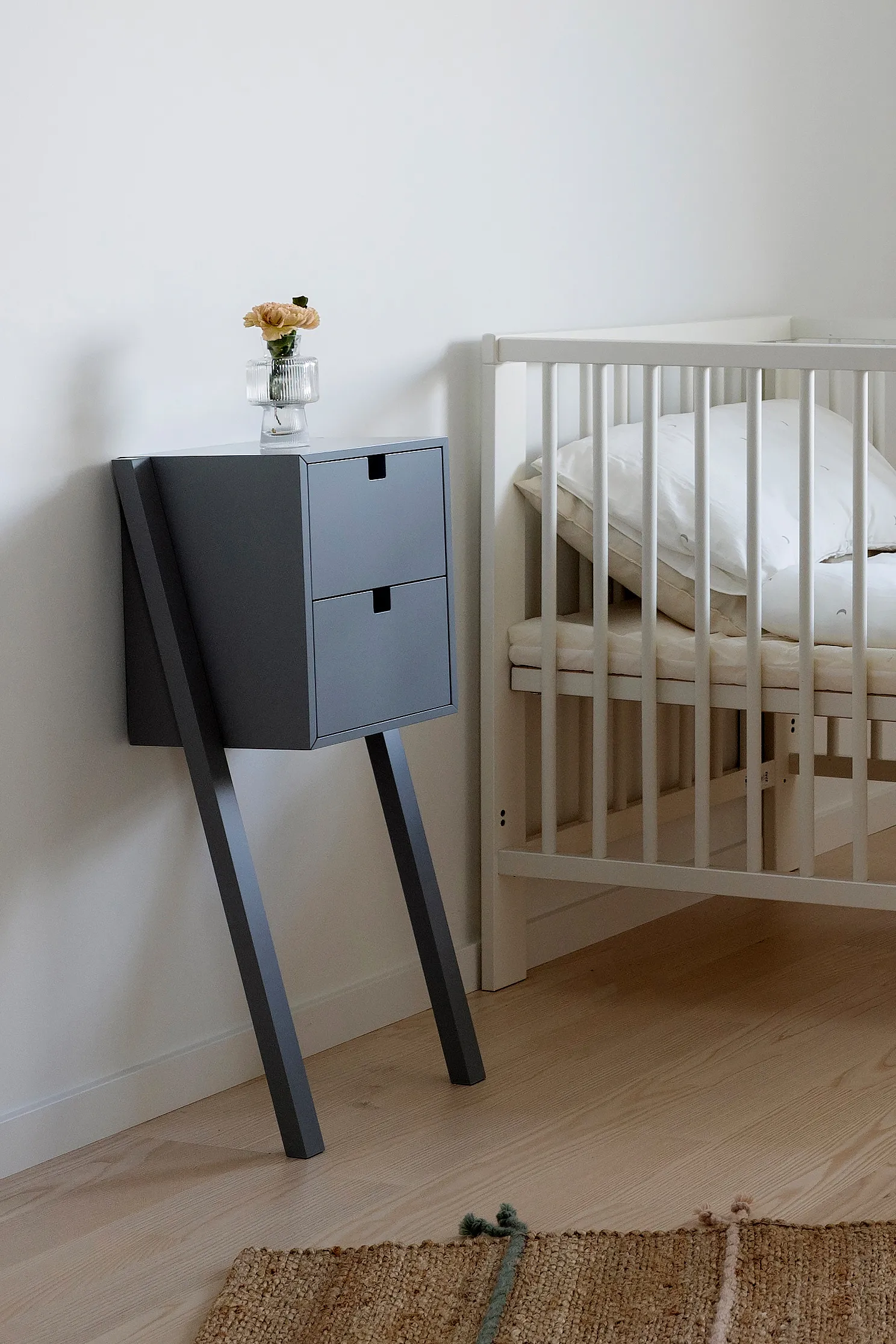 Square Bett-und Flurregal, Grau 1898