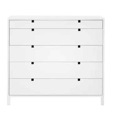 Square Kommode 5 Schubladen - Weiß - 1898