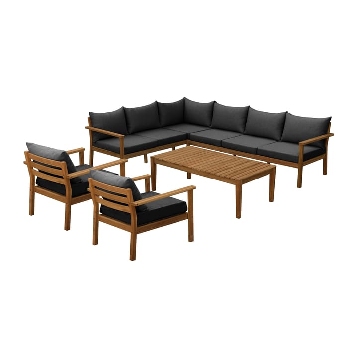 Stockaryd Loungeset Teak- Dunkelgrau - undefined - 1898