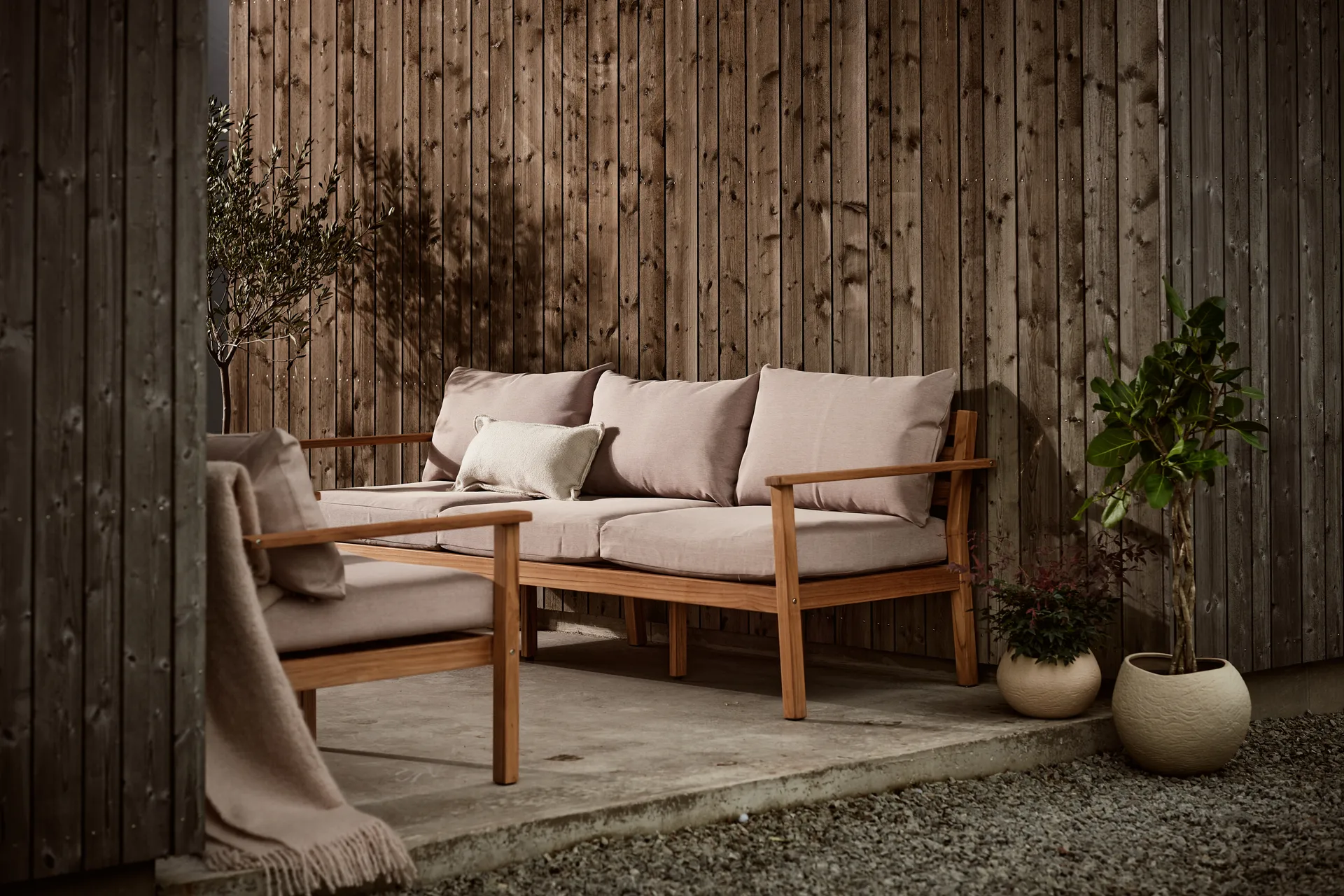 Stockaryd Sofa 3-Sitzer Teak/Beige,  1898