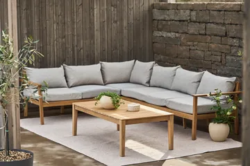 Stockaryd Sofa-Modul Eckteil teak/light grey - 1898