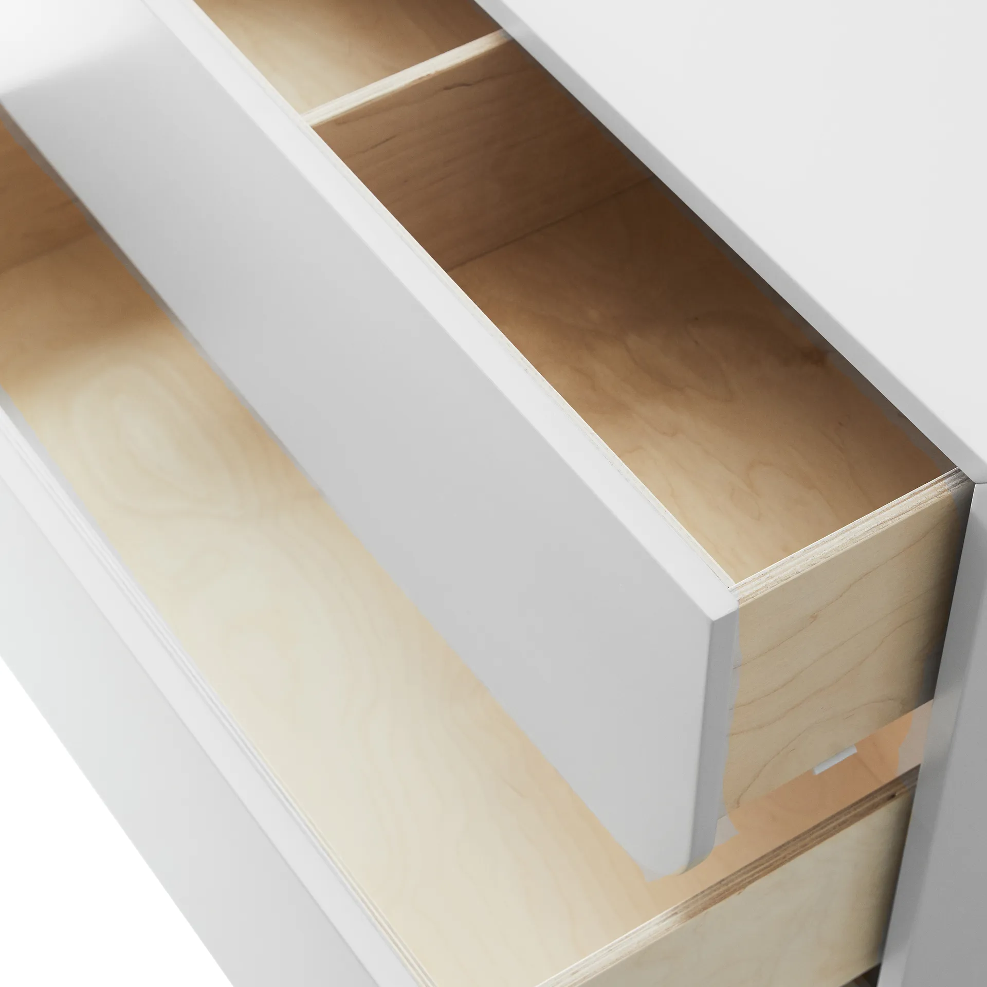 Vidja hohe Kommode, Weiß lackiert, 5 Schubladen 1898