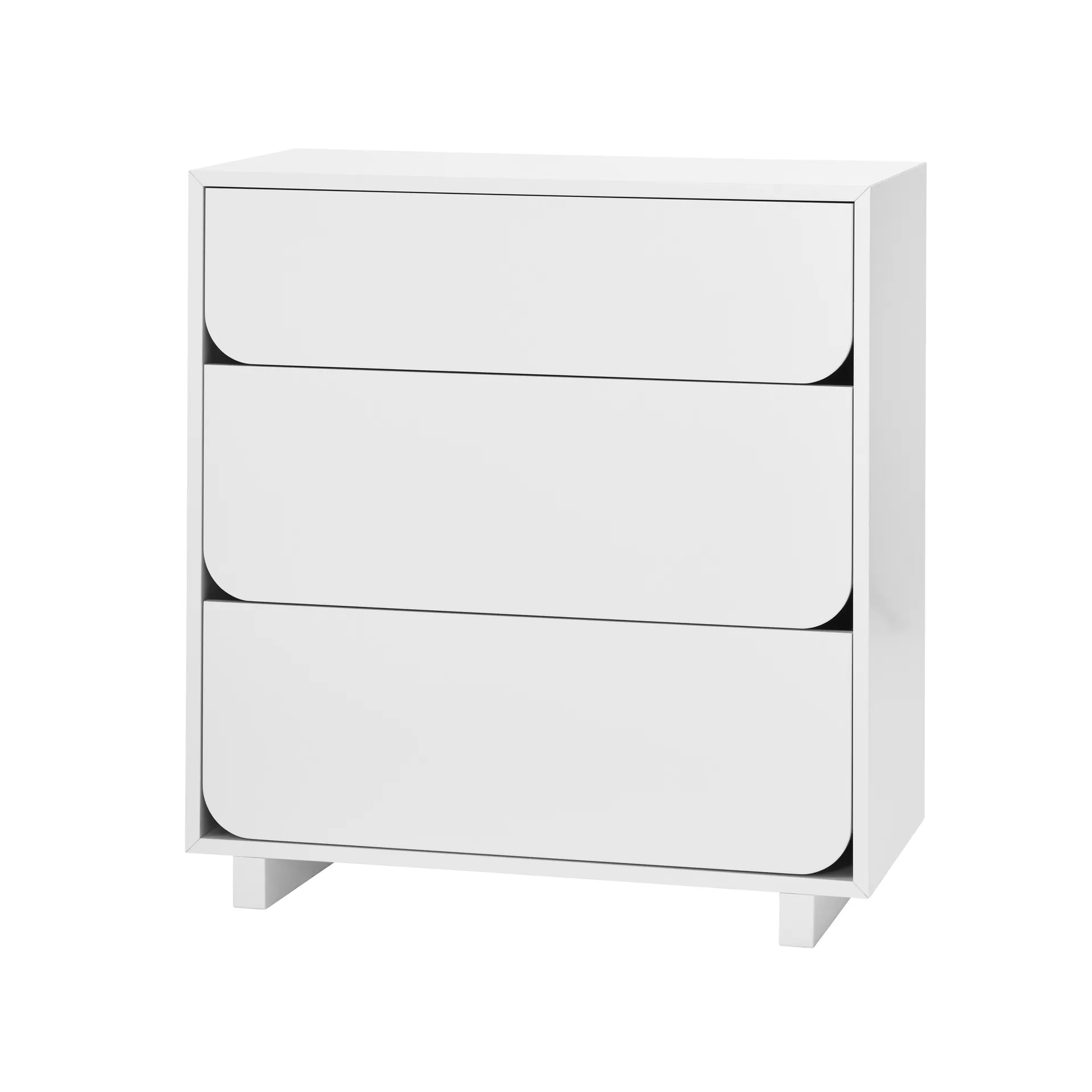 Vidja Kommode niedrig 3 Schubladen, Weiß 1898