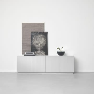 Beam Sideboard - Hellgrau, Gestell hellgrau, Platte aus Carrara-Marmor - A2