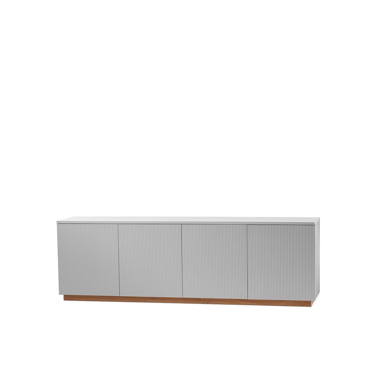 Beam Sideboard - Hellgrau, Sockel aus geölter Eiche - A2