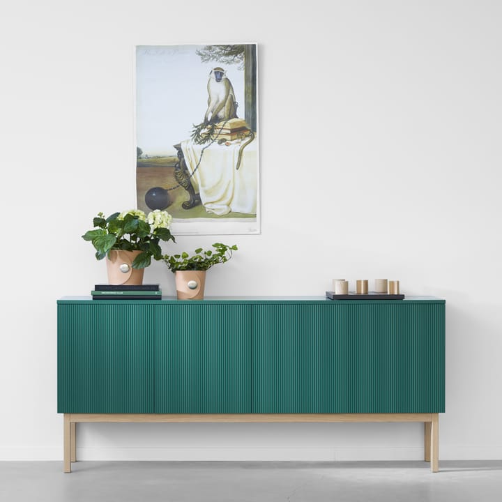 Beam Sideboard - Weiß lackiert, Sockel Eiche geölt - A2