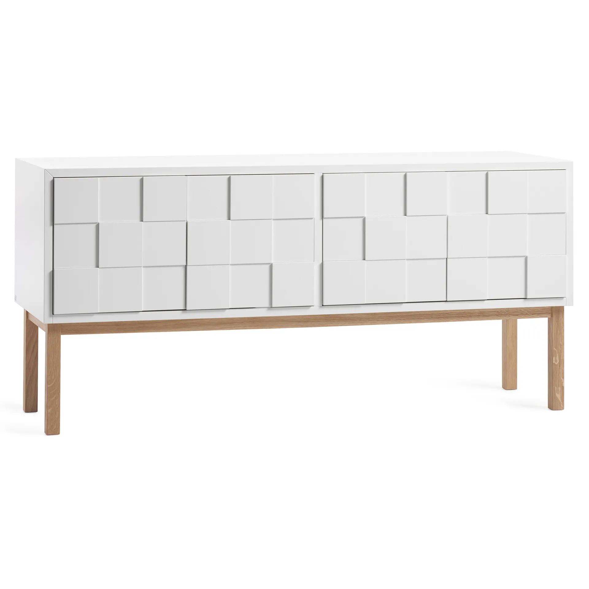 Collect 2010 Fernsehbank mit Beinen, Eiche weiß geölt A2