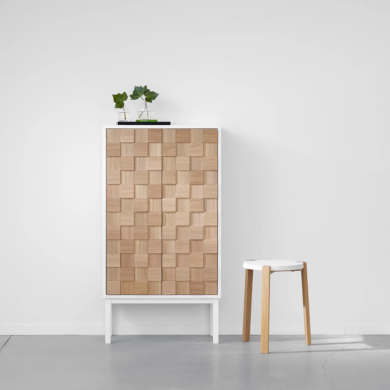 Collect 2016 Schrank, Eiche weiß geölt-weiß  A2