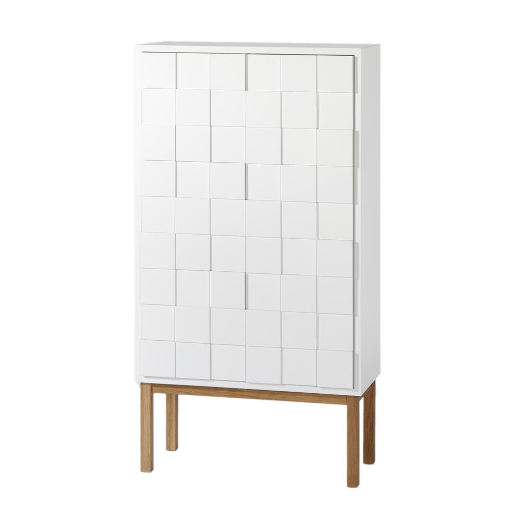 A2 Collect Schrank 2010 weiß-Eiche Eichenbeine