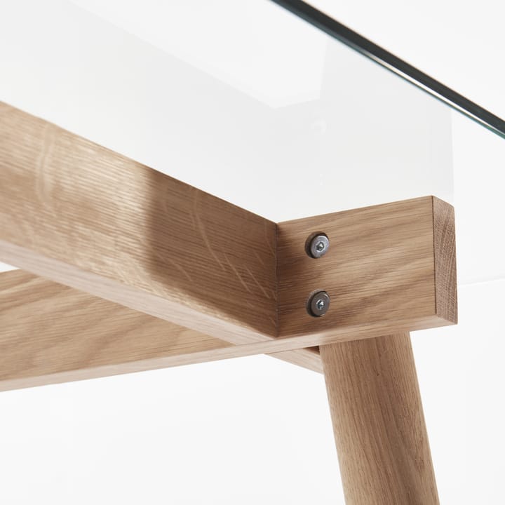 Corners Esstisch, Eiche geölt, Glas A2