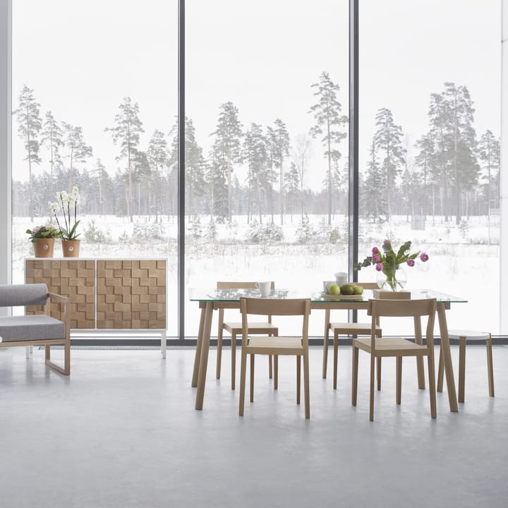 Corners Esstisch, Eiche geölt, Glas A2