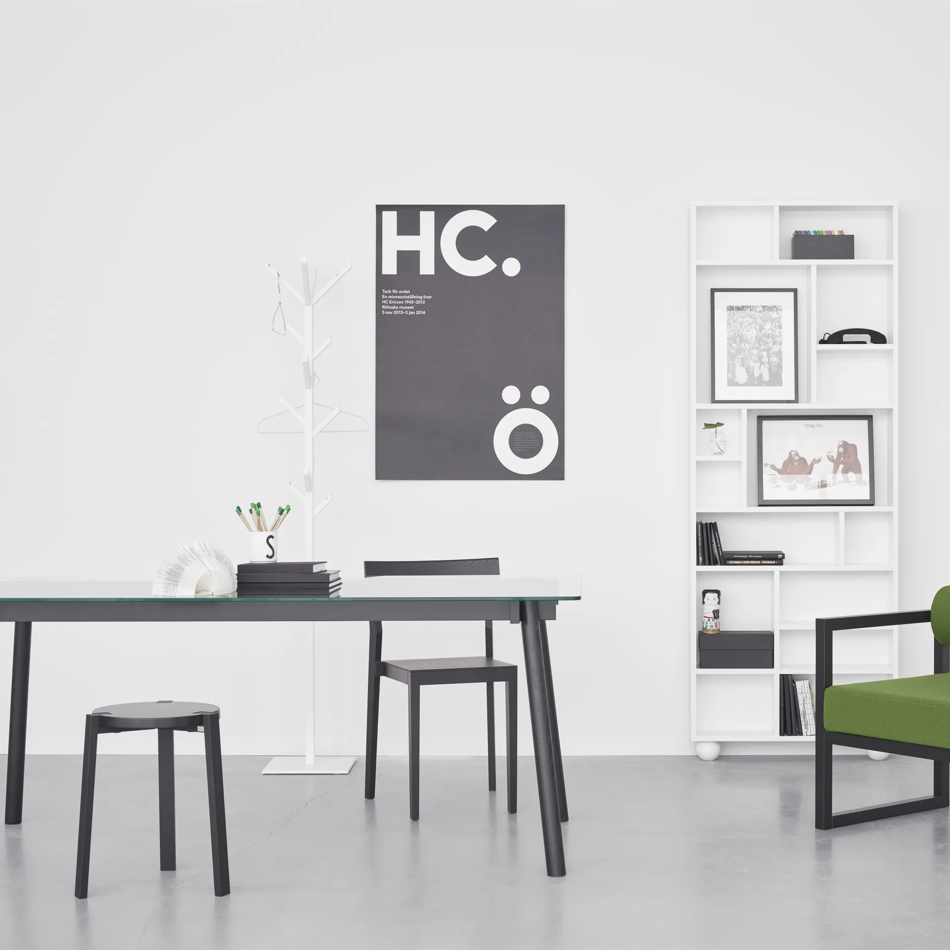 Corners Esstisch, Eiche geölt, Glas A2