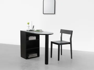 Hub Schreibtisch - Schwarzgebeizte Eiche, 100x73x43 cm - A2