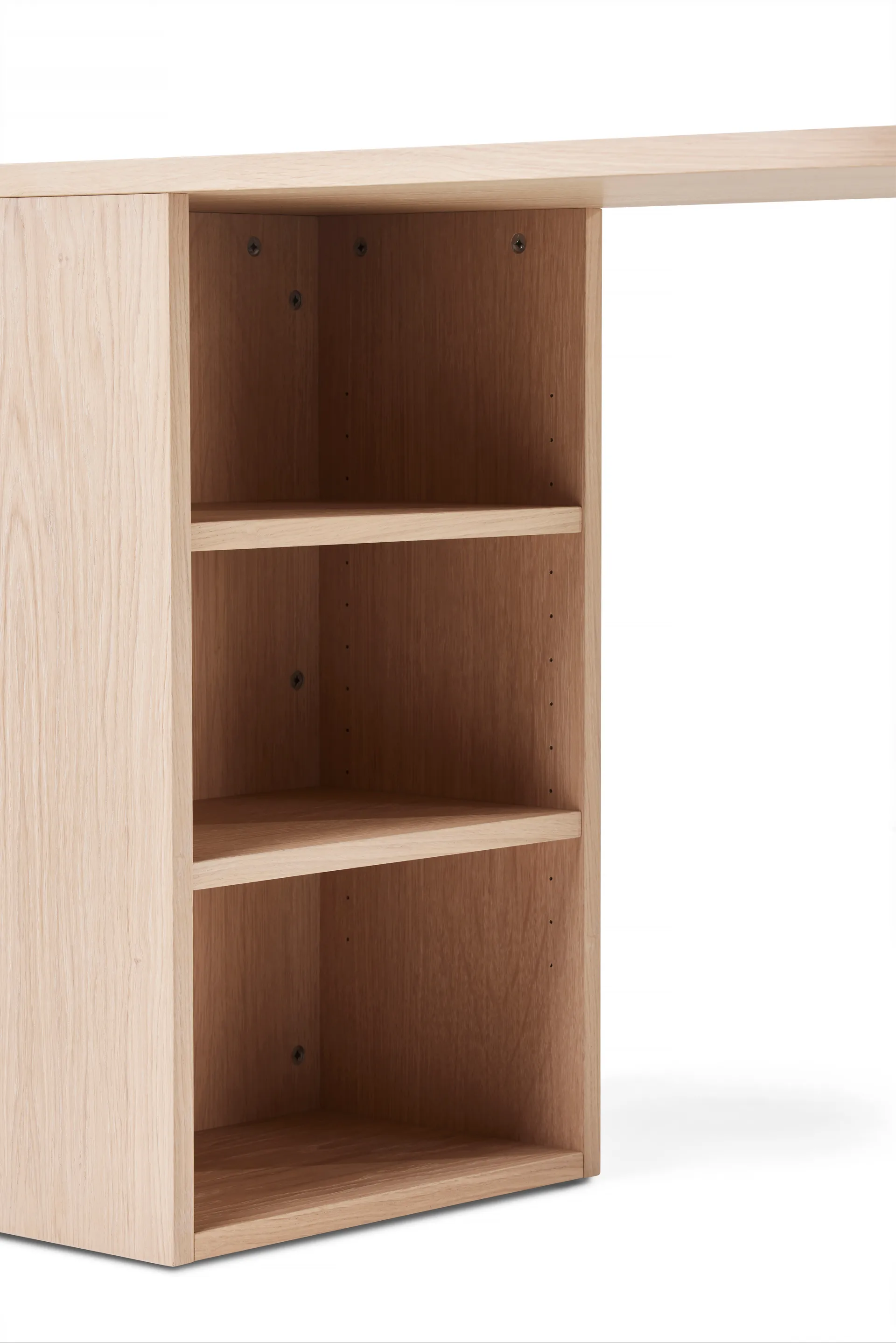 Hub Schreibtisch, Weiß geölte Eiche, 100x73x43 cm A2