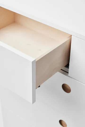 Keep high Kommode - Weiß geölte Eiche, 95x98x40 cm - A2