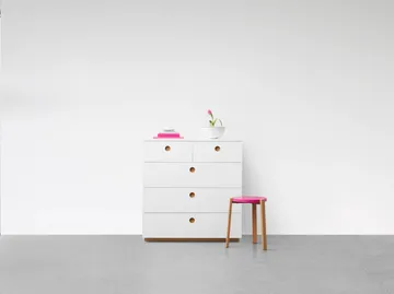 Keep high Kommode - Weiß geölte Eiche, 95x98x40 cm - A2