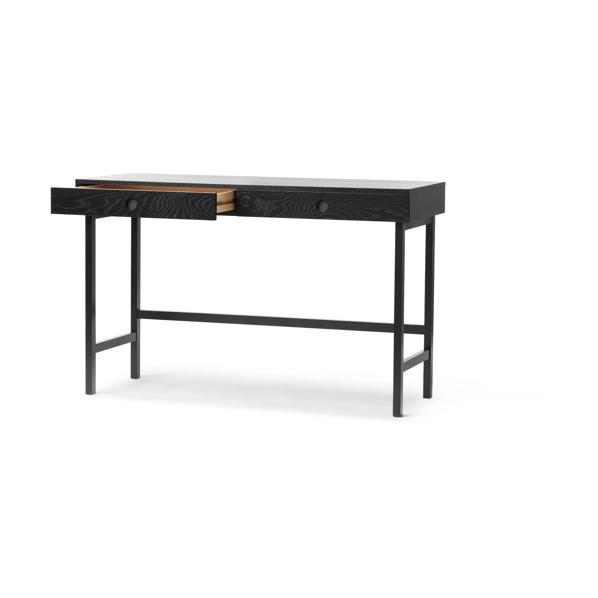 Mind Schreibtisch, Schwarz gebeizte Eiche, 118x74x44 cm A2