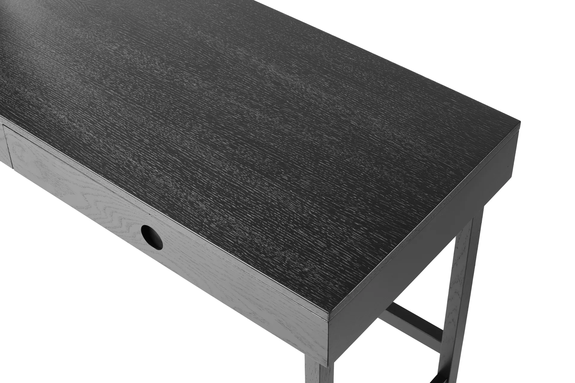 Mind Schreibtisch, Schwarz gebeizte Eiche, 118x74x44 cm A2