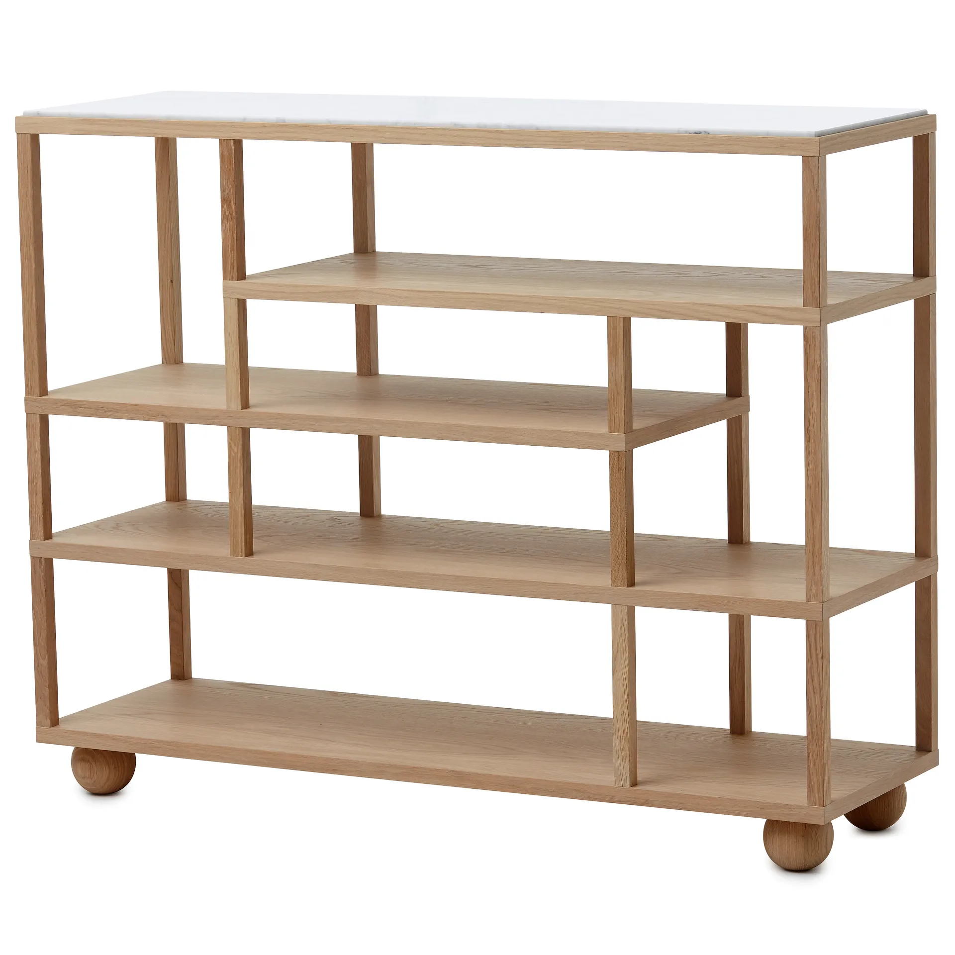 Show Regal mit Marmor, Eiche A2