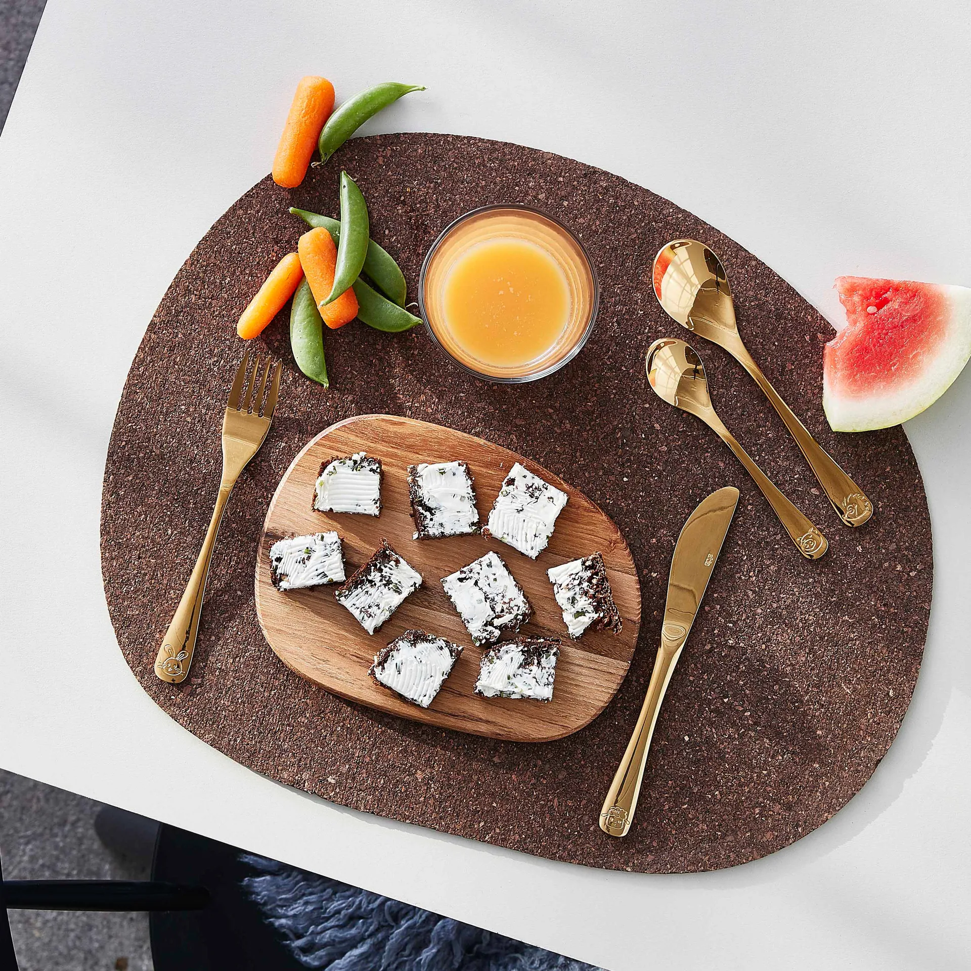 Aida Kinderbesteck 4 Teile, Gold Aida