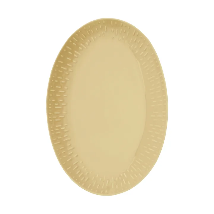 Confetti Ovales Servierplatten-Tablett - Mustard, 25,5 × 36 cm - Aida