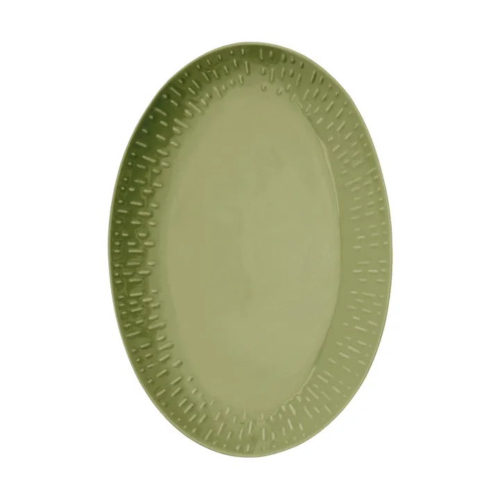 Confetti Ovales Servierplatten-Tablett - Olive, 25,5 × 36 cm - Aida