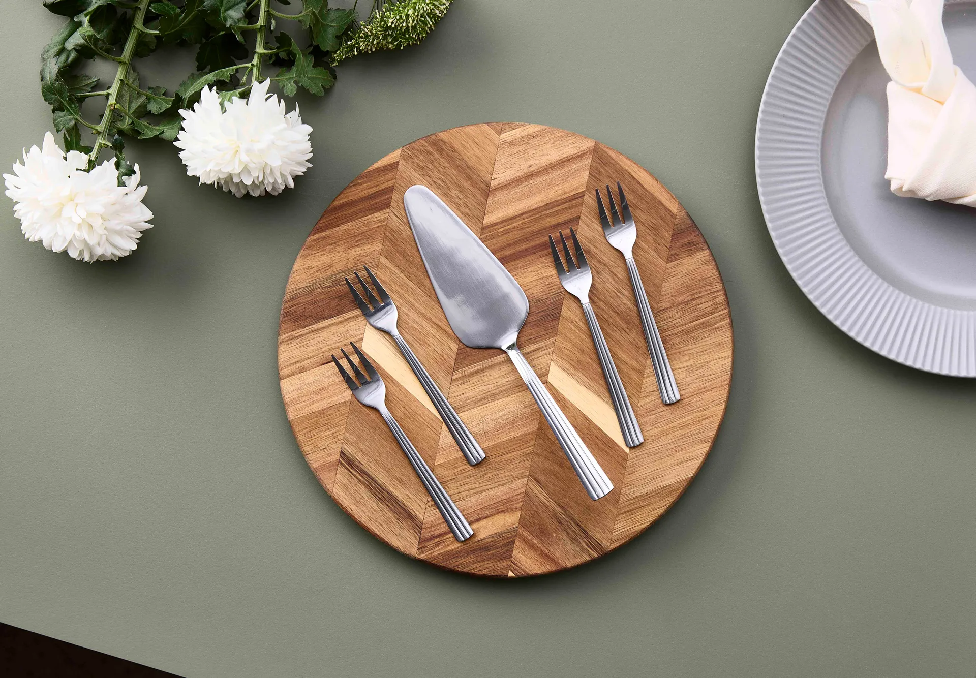 Groovy Kuchenbesteck Set 5-teilig, Edelstahl Aida