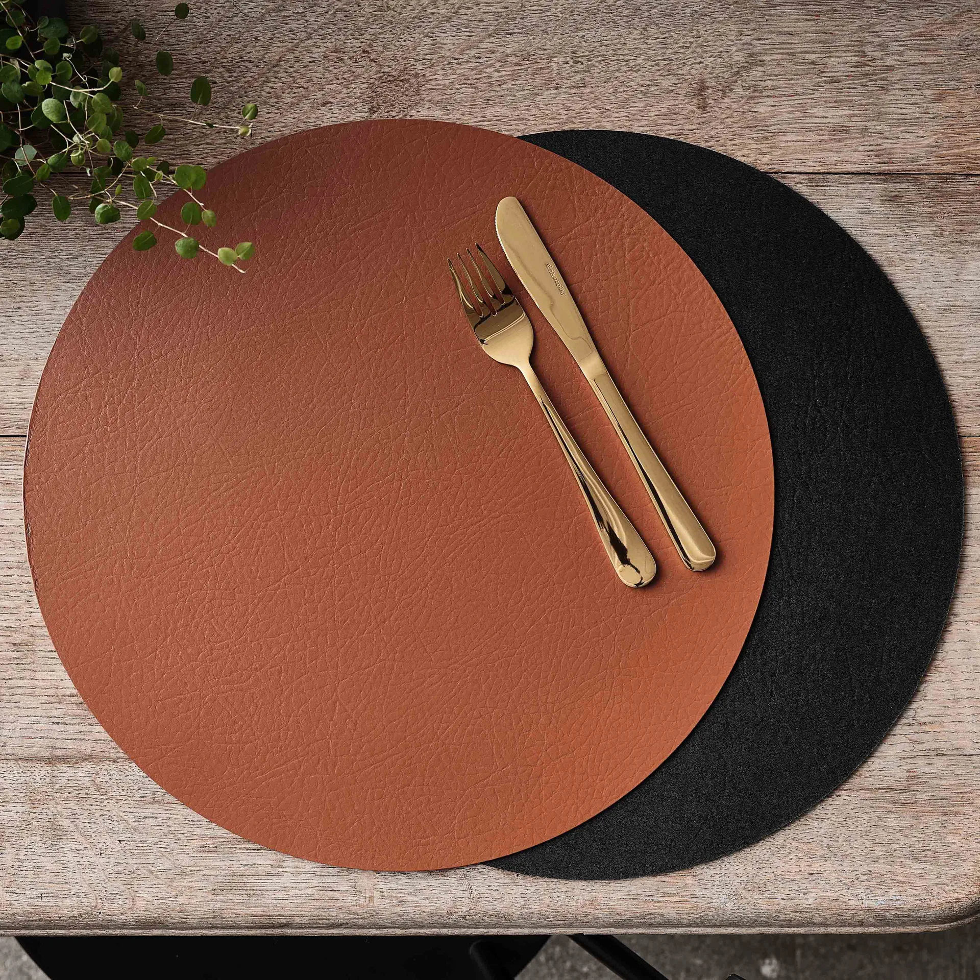 Quadro Platzdecke Ø38cm 1 St., Schwarz-braun-reversibel Aida