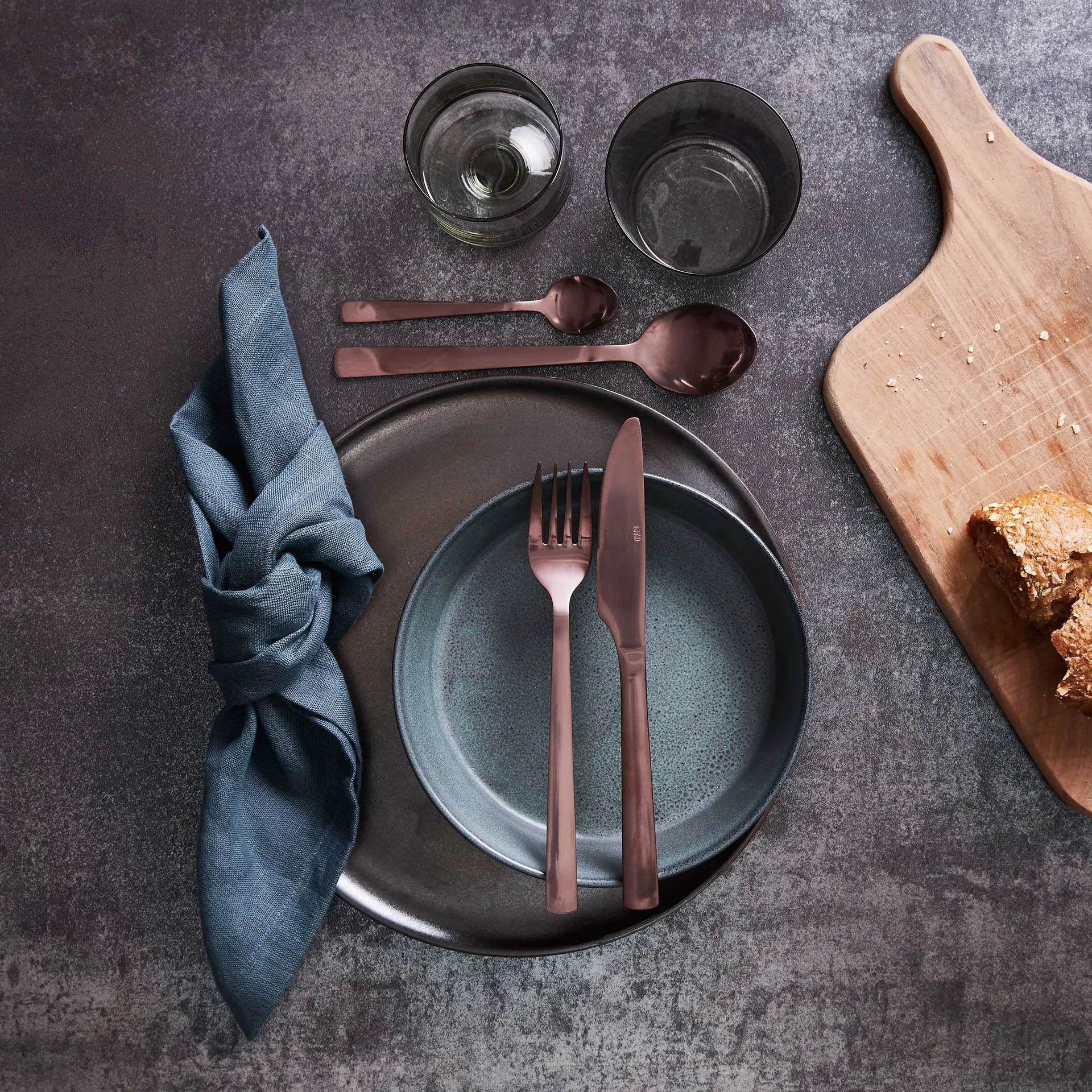 Raw Besteck 16 Teile, Roségold Aida