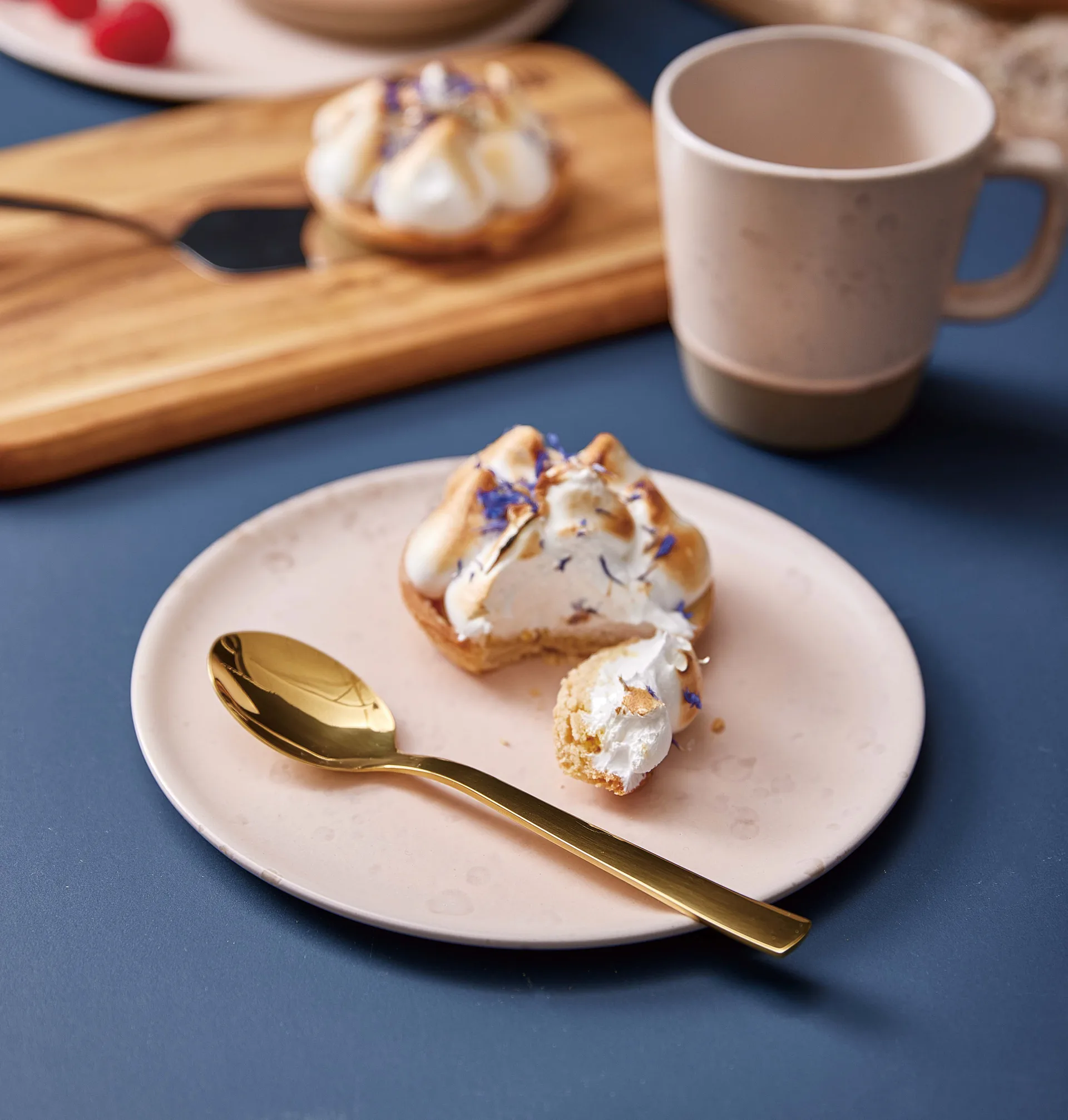 Raw Dessertlöffel 4er Pack, Gold Aida