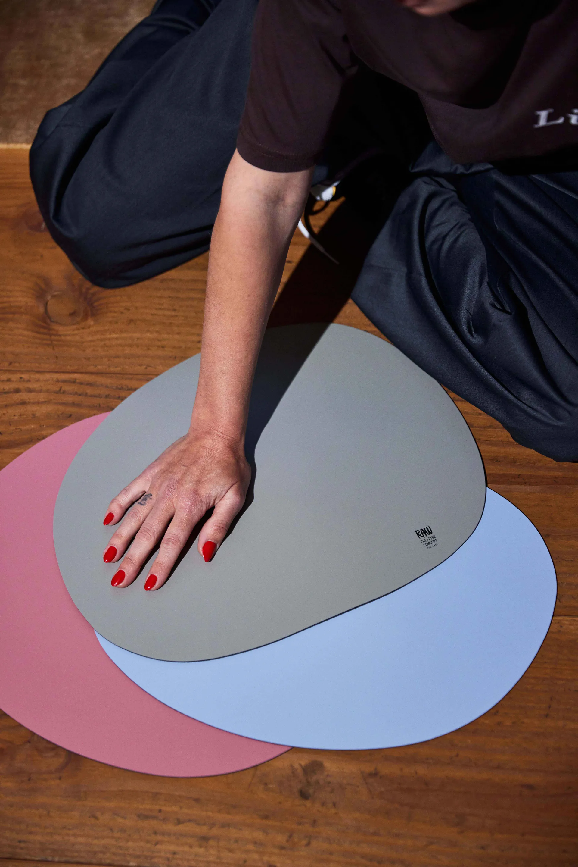 Raw Platzdecke 41 x 33,5cm, Sky blue Aida