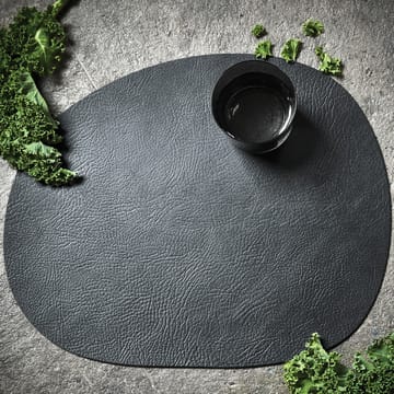 Raw Platzdecke Leder - Black buffalo (schwarz) - Aida