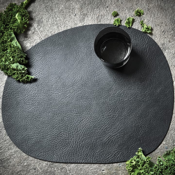 Raw Platzdecke Leder - Black buffalo (schwarz) - Aida