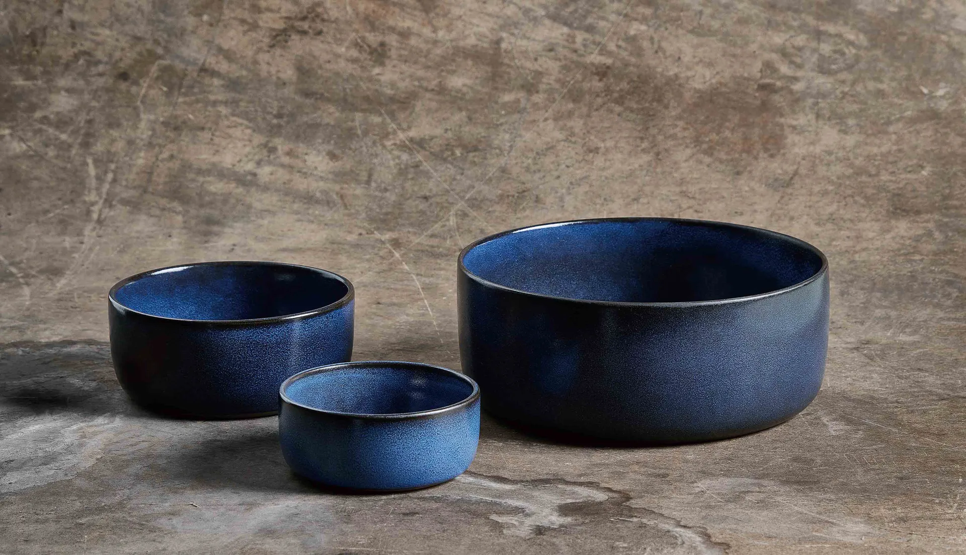 Raw Schale 3 Teile, Midnight blue Aida