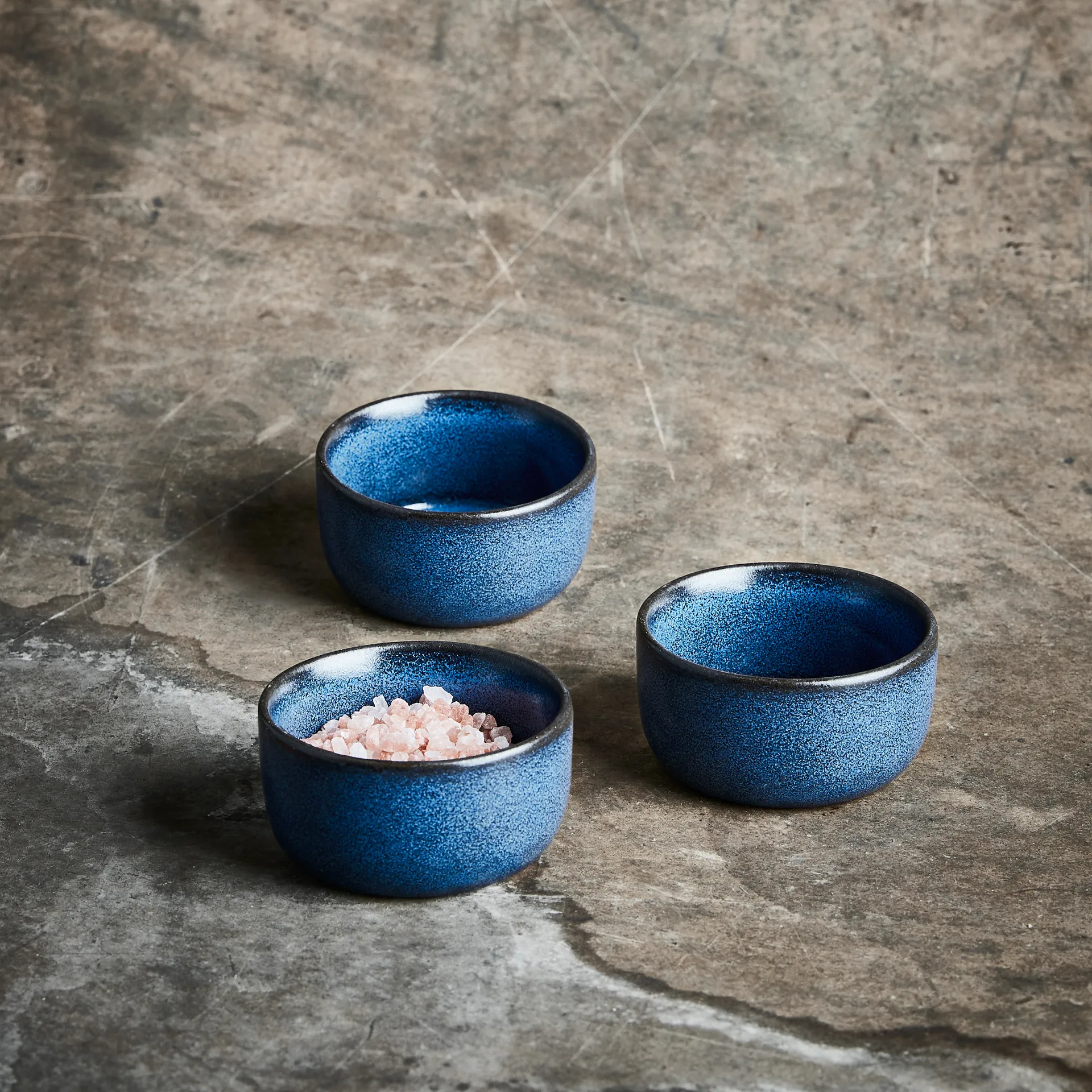 Raw Schale mini Ø7,5cm 3er Pack, Midnight blue Aida