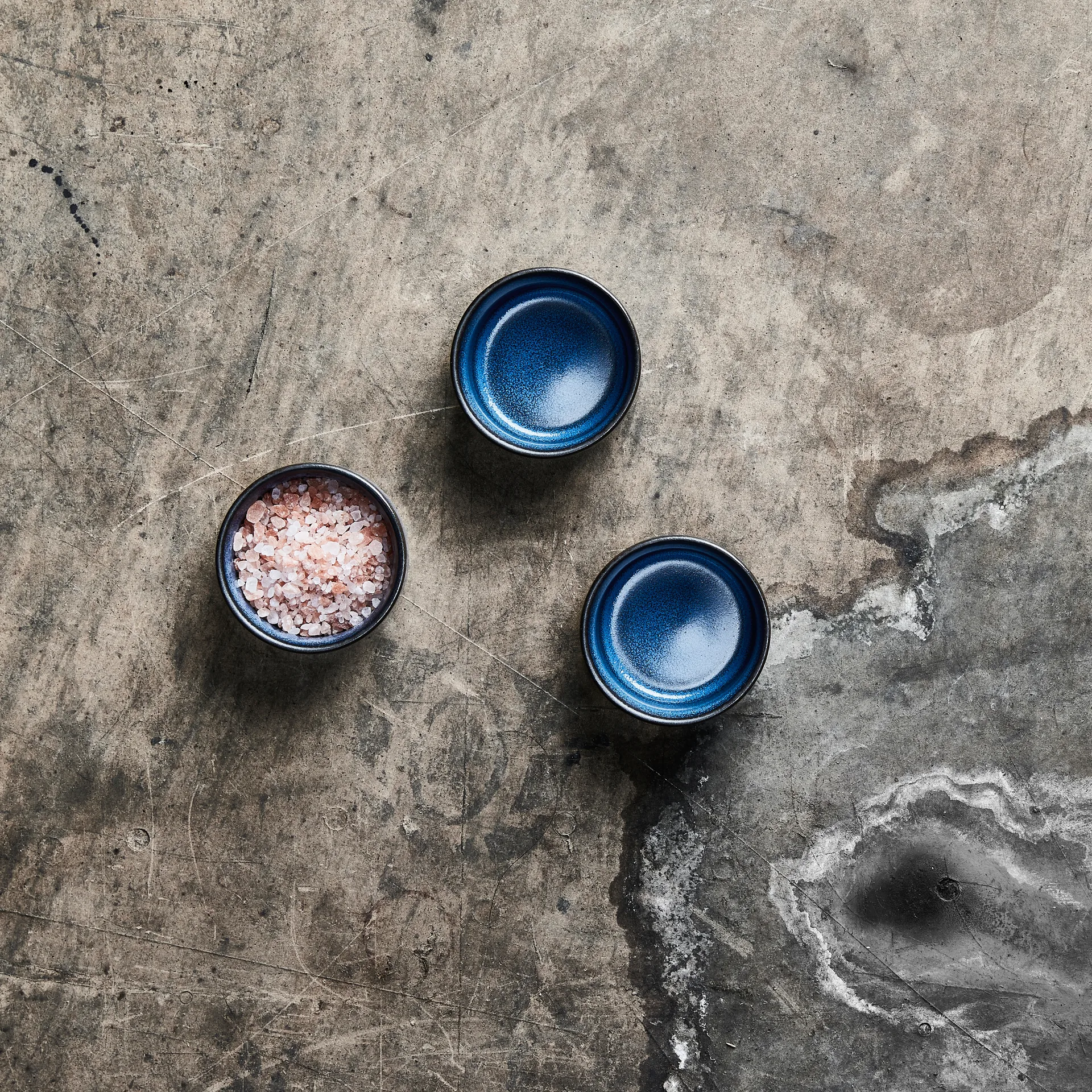 Raw Schale mini Ø7,5cm 3er Pack, Midnight blue Aida