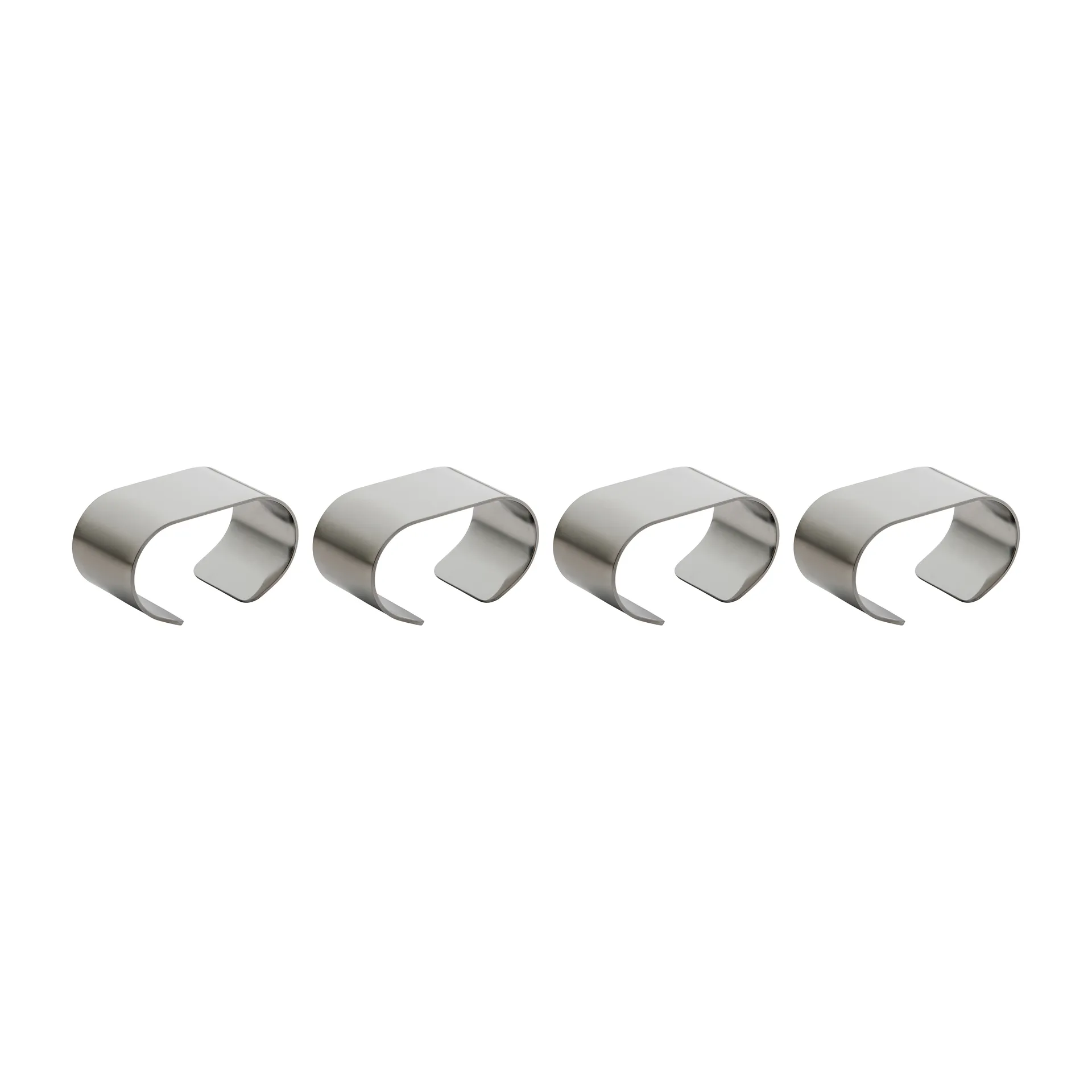Raw Serviettenringe 4er Pack, Stainless steel Aida