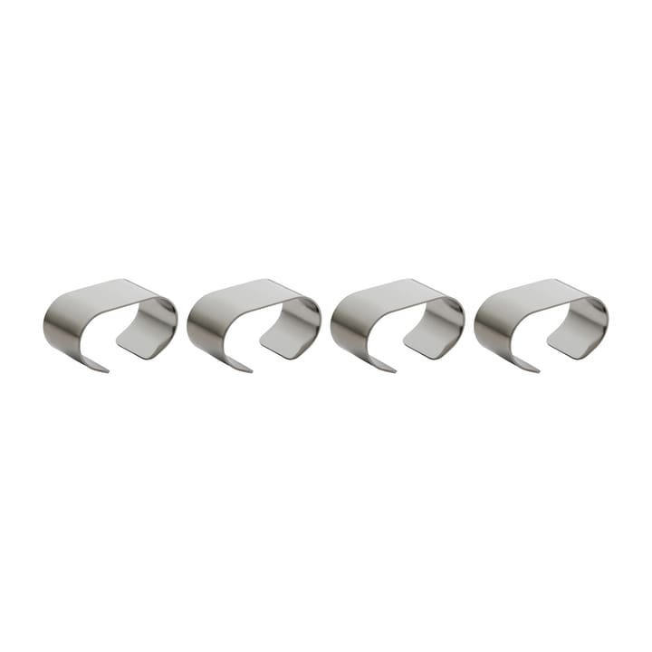 Raw Serviettenringe 4er Pack - Stainless steel - Aida