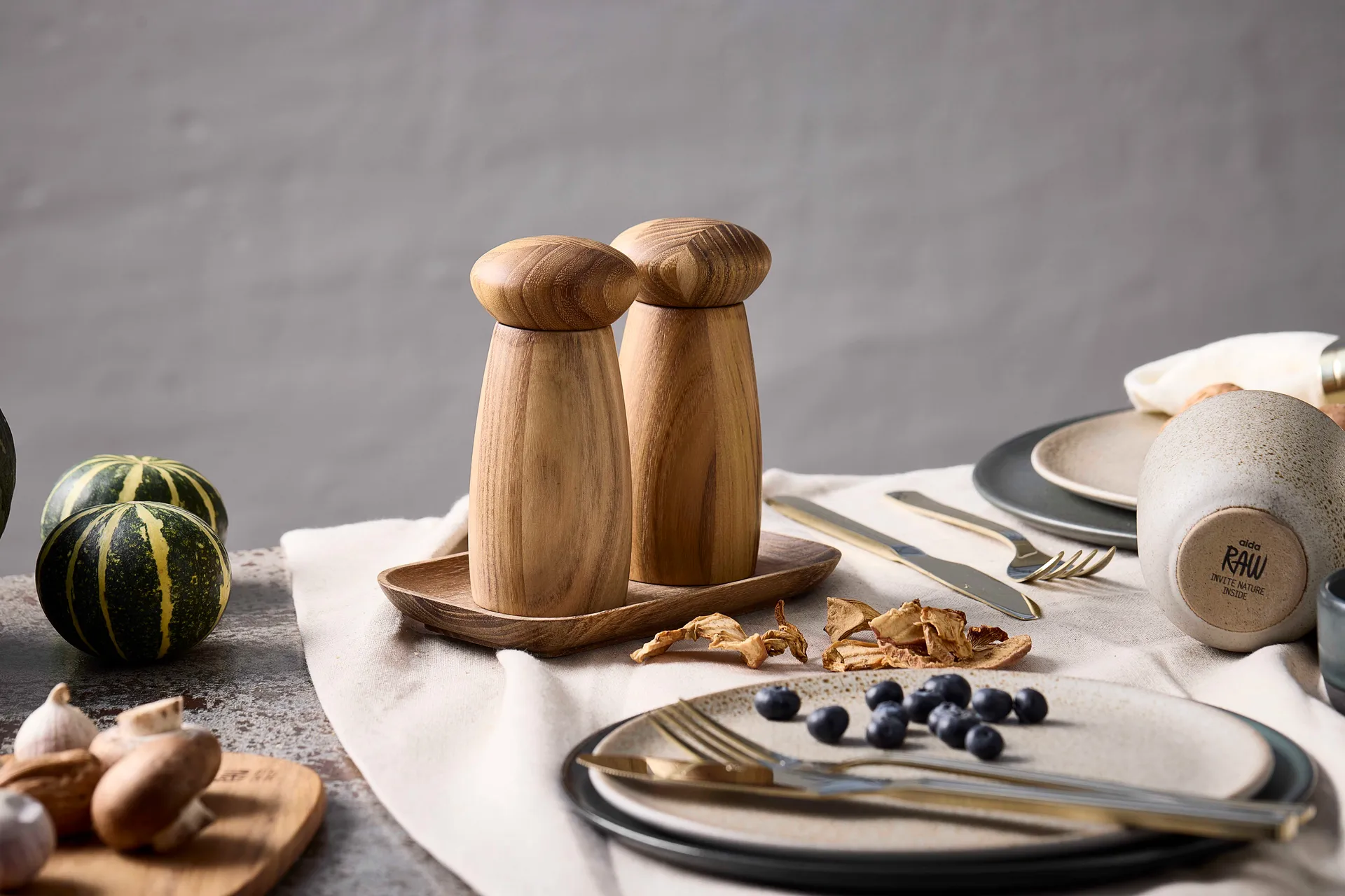 Raw Tablett 10x17 cm, Teak Aida