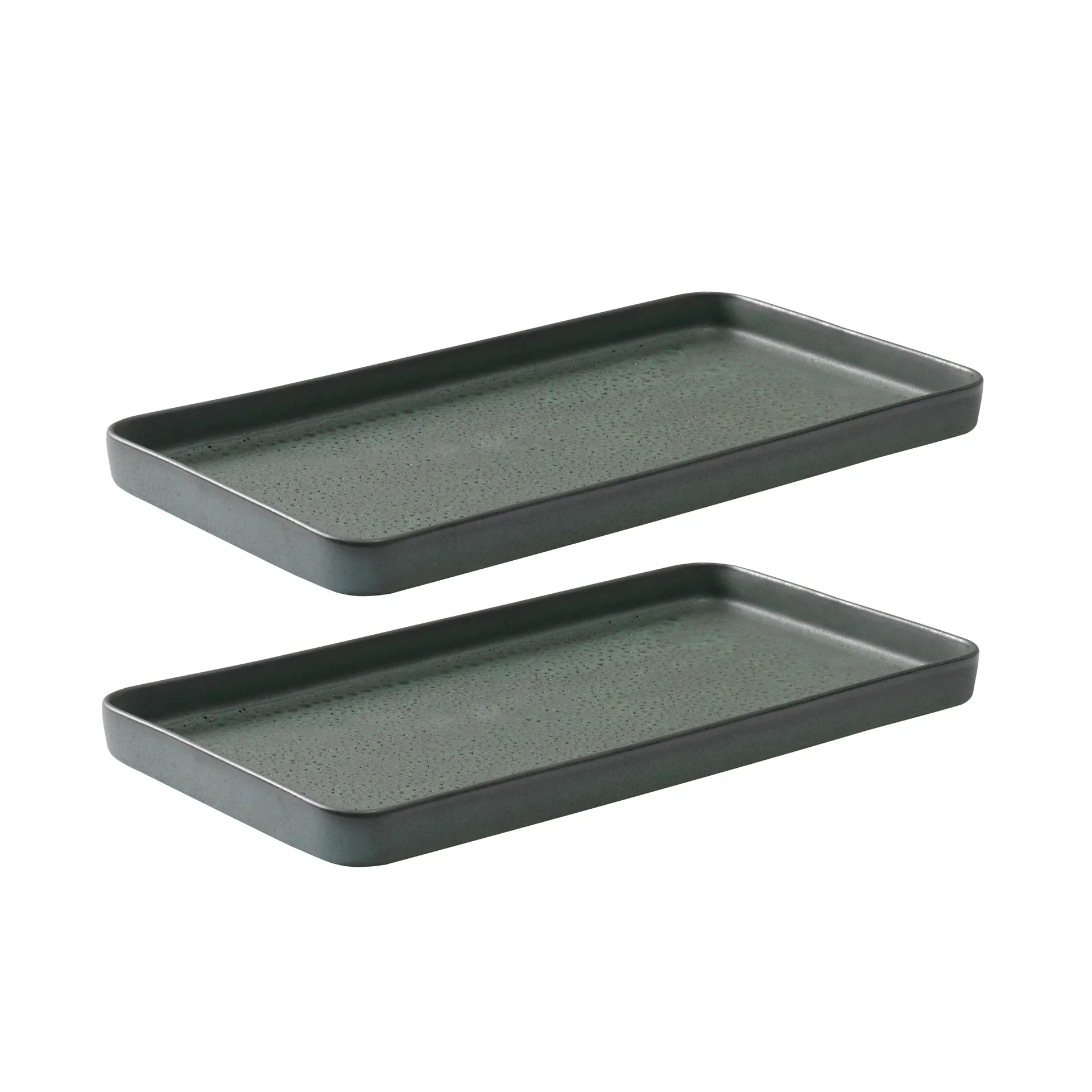 Raw Teller 18 x 34cm 2er Pack, Northern green Aida