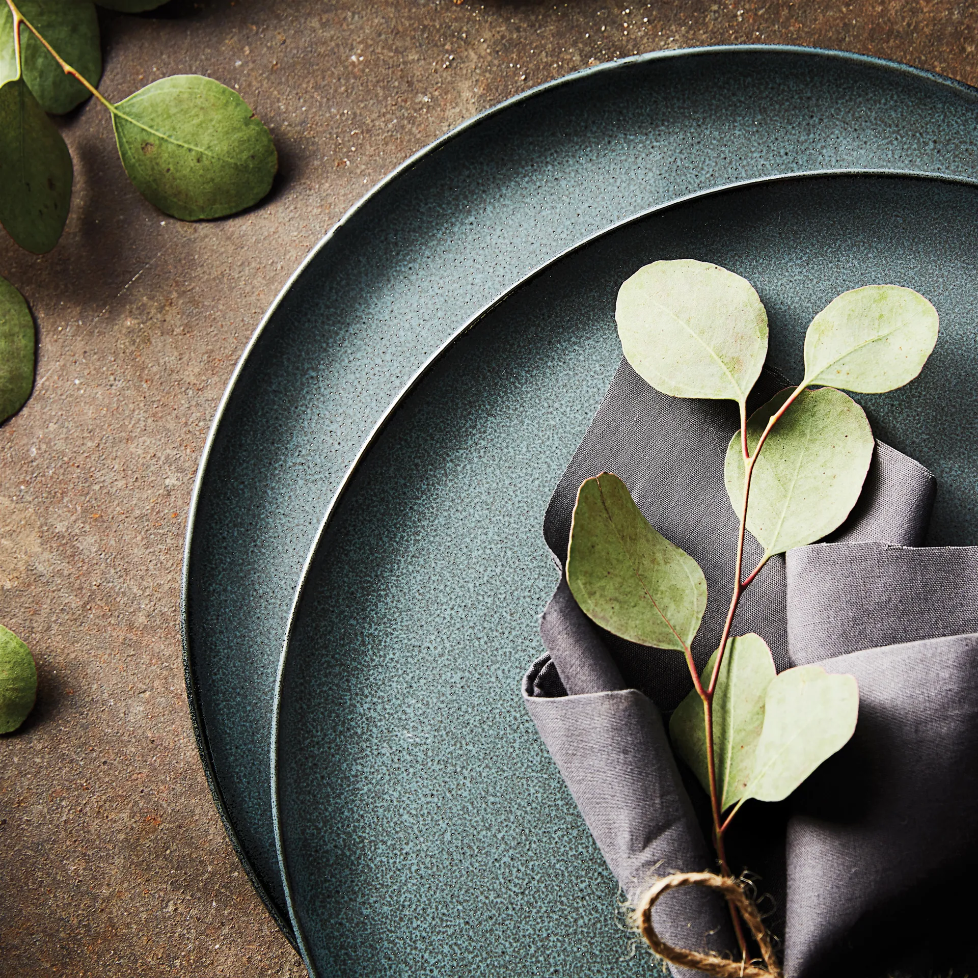 Raw Teller Ø 28cm, Northern green Aida